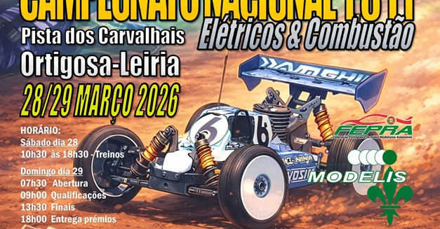 2ª Prova Campeonato Nacional 1/8 TT 2025 - Elétricos & Combustão